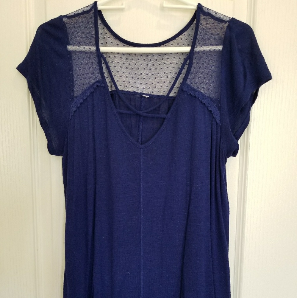 Dark blue shirt